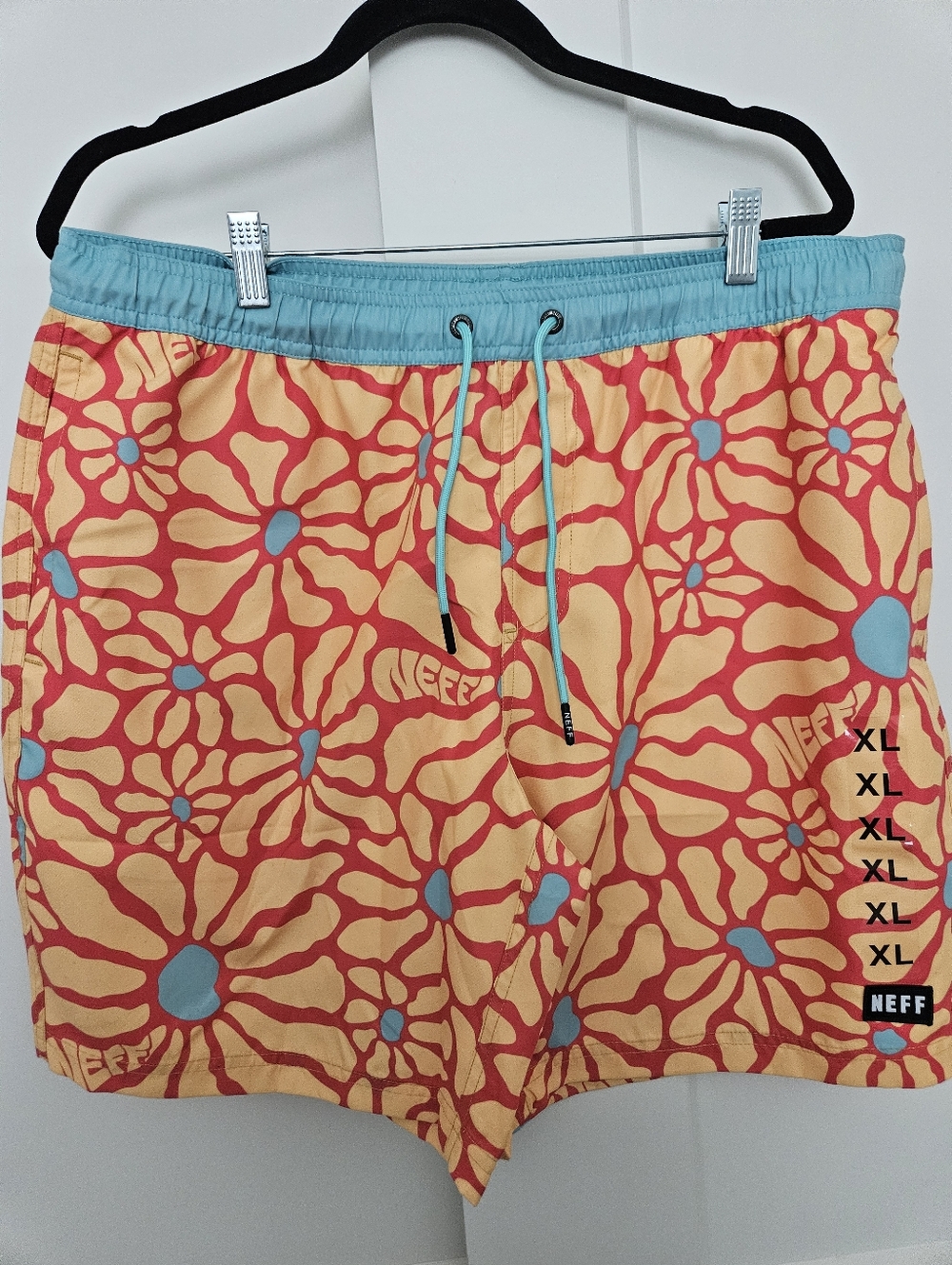 Neff brand floral print board shorts in size XL.